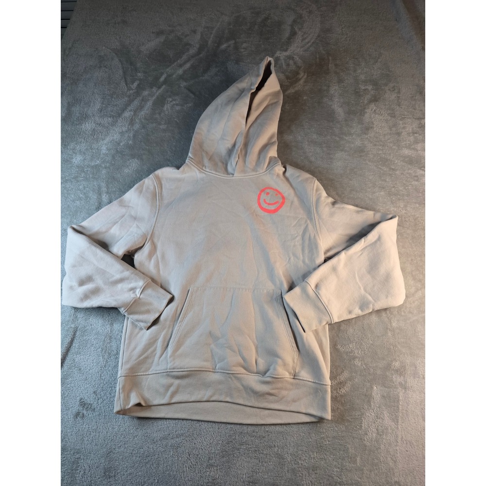 Bella + Canvas Andy Grammer Hoodie Mens Small Tan Heavyweight Graphic Sweatshirt